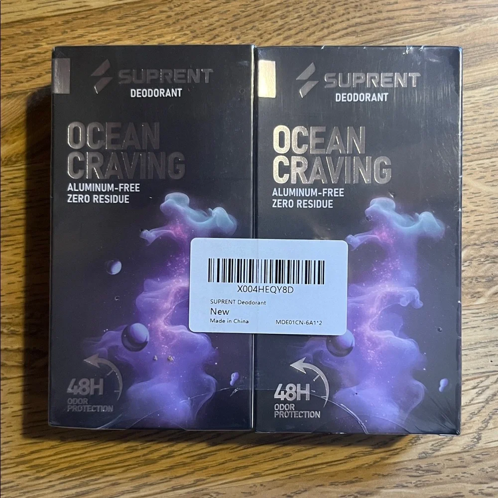 Bundle 3x NEW NIP SEALED SUPRENT OCEAN CRAVING Aluminum-free Men's Deodorant 50g
